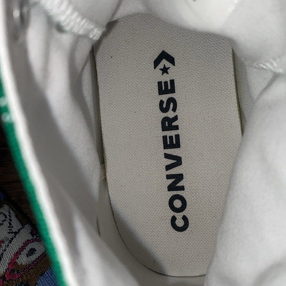 Converse Green and White High-Top Sneakers - Picture 8 of 10